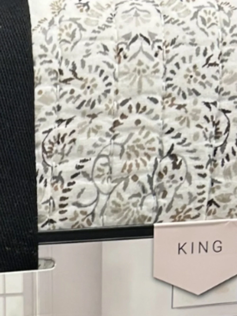 Rachel Zoe Brown, White and Gray King Cotton Reversible Quilt Set 106”x92”